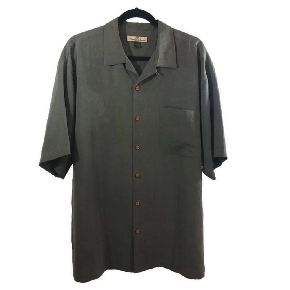 Tommy Bahama Mens sz M Green Palm Tree Shirt